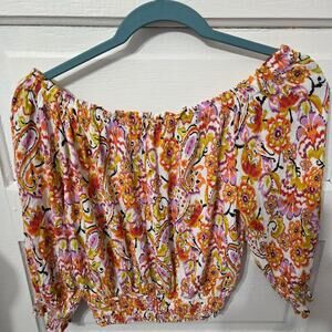 Nicole Miller New York off shoulder Top women's size M